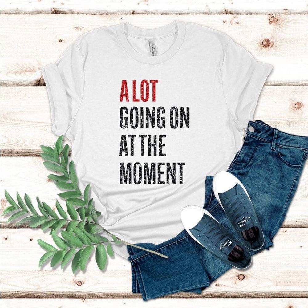Glitter Concert T-Shirt A Lot Going On At The Moment Glitter Effect Shirt